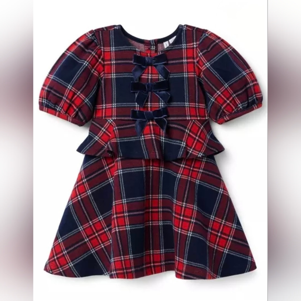 Janie and Jack The Tartan Gift Dress Bradbury Red Tartan sz 5